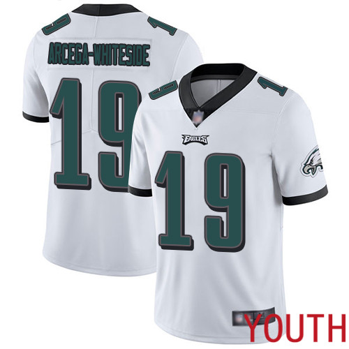 Youth Philadelphia Eagles #19 JJ Arcega-Whiteside White Vapor Untouchable NFL Jersey Limited Player->youth nfl jersey->Youth Jersey